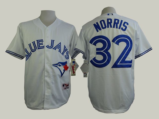 Men Toronto Blue Jays 32 Norris White MLB Jerseys